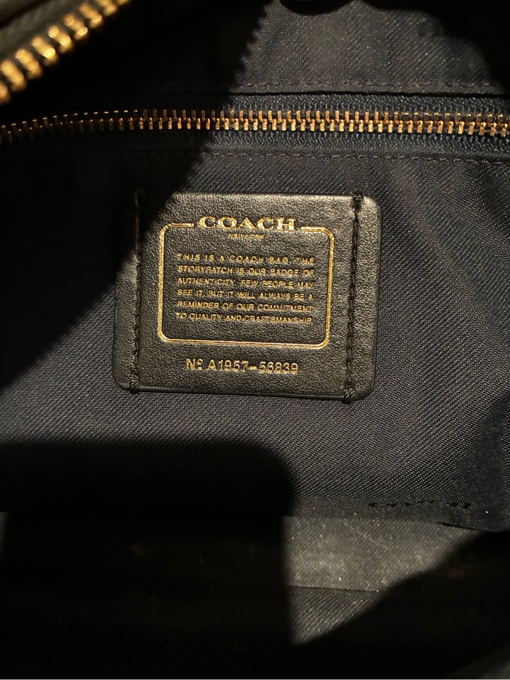 Coach Brooklyn Carryall 28 Black Pebbled Leather Purse Gold Hardware - NO STRAP - Picture 13 of 16